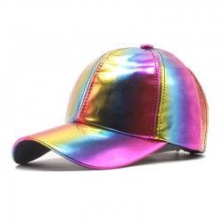 Colorful patent leather curved brim baseball cap, trendy preppy style, hip-hop, street dance, skateboarding, baseball cap Colorful patent leather curved brim baseball cap, trendy preppy style, hip-hop, street dance, skateboarding, baseball cap