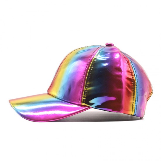Colorful patent leather curved brim baseball cap, trendy preppy style, hip-hop, street dance, skateboarding, baseball cap Colorful patent leather curved brim baseball cap, trendy preppy style, hip-hop, street dance, skateboarding, baseball cap