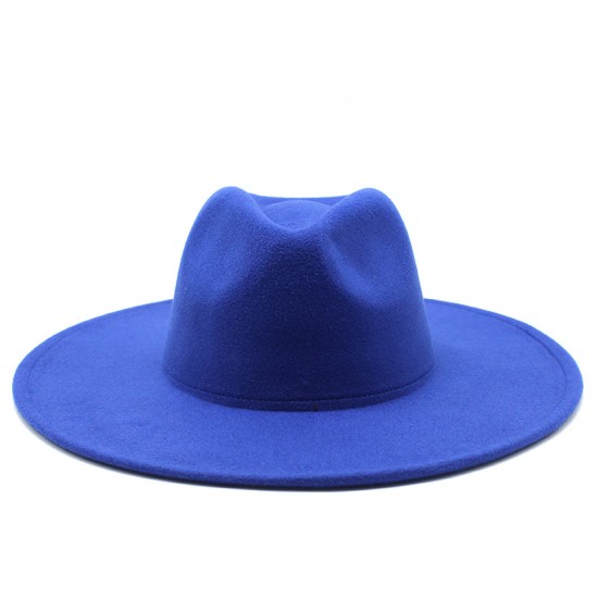 Cross-border AliExpress Amazon men's and women's couple's flat-brimmed hat, autumn and winter woolen hat, jazz gentleman hat Cross-border AliExpress Amazon men's and women's couple's flat-brimmed hat, autumn and winter woolen hat, jazz gentleman hat