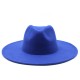 Cross-border AliExpress Amazon men's and women's couple's flat-brimmed hat, autumn and winter woolen hat, jazz gentleman hat Cross-border AliExpress Amazon men's and women's couple's flat-brimmed hat, autumn and winter woolen hat, jazz gentleman hat