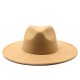 Cross-border AliExpress Amazon men's and women's couple's flat-brimmed hat, autumn and winter woolen hat, jazz gentleman hat Cross-border AliExpress Amazon men's and women's couple's flat-brimmed hat, autumn and winter woolen hat, jazz gentleman hat