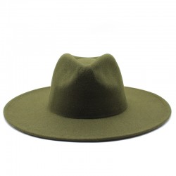 Cross-border AliExpress Amazon men's and women's couple's flat-brimmed hat, autumn and winter woolen hat, jazz gentleman hat Cross-border AliExpress Amazon men's and women's couple's flat-brimmed hat, autumn and winter woolen hat, jazz gentleman hat