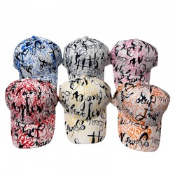 New cross-border sun hat, men's and women's personalized trendy versatile sun hat, colorful graffiti lettered baseball cap, baseball cap New cross-border sun hat, men's and women's personalized trendy versatile sun hat, colorful graffiti lettered baseball cap, baseball cap