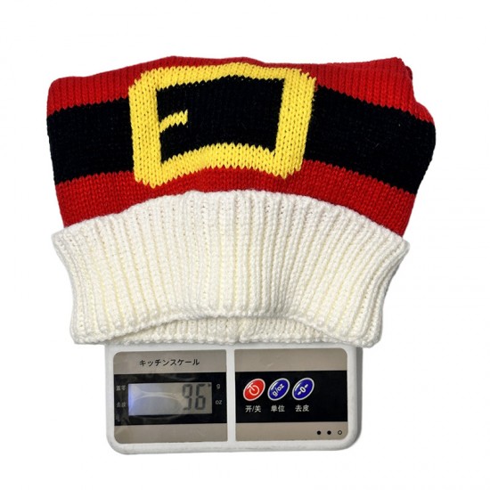 Christmas hat with pom-pom, Santa Claus belt hat, knitted wool hat, Christmas party accessory, women's pullover hat Christmas hat with pom-pom, Santa Claus belt hat, knitted wool hat, Christmas party accessory, women's pullover hat
