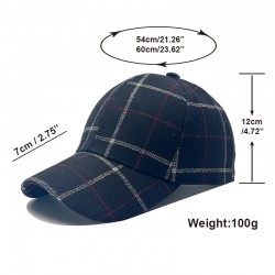 New Wool Hats for Men: Fall/Winter Sun Protection Baseball Hat, Korean Classic Plaid Hard Top Baseball Hat Trend New Wool Hats for Men: Fall/Winter Sun Protection Baseball Hat, Korean Classic Plaid Hard Top Baseball Hat Trend