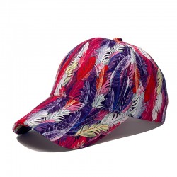 New cross-border feather graffiti baseball cap, men's and women's spring and summer outdoor sports cap, personalized sun protection sun hat New cross-border feather graffiti baseball cap, men's and women's spring and summer outdoor sports cap, personalized sun protection sun hat