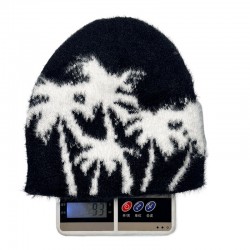 Cross-border Faux Mink Coconut Tree Knitted Beanie Hat, Autumn/Winter Women's Street Warm Earmuff Pullover Beanie, Trendy Men's Cross-border Faux Mink Coconut Tree Knitted Beanie Hat, Autumn/Winter Women's Street Warm Earmuff Pullover Beanie, Trendy Men's