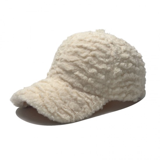 New cross-border teddy bear fur caps. Thickened furry solid color warm baseball cap, outdoor ultra-soft feel baseball cap New cross-border teddy bear fur caps. Thickened furry solid color warm baseball cap, outdoor ultra-soft feel baseball cap