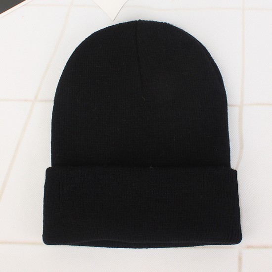 Korean-style Japanese-style men's and women's autumn and winter solid-color glossy knitted hats, outdoor casual and warm wool hats Korean-style Japanese-style men's and women's autumn and winter solid-color glossy knitted hats, outdoor casual and warm wool hats