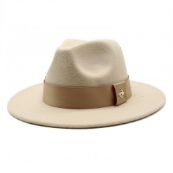 20 21 Autumn and Winter Wide-Brimmed Hats, Fashionable Wool Flat-Brimmed Men's and Women's Wool Panama Jazz Fedora 20 21 Autumn and Winter Wide-Brimmed Hats, Fashionable Wool Flat-Brimmed Men's and Women's Wool Panama Jazz Fedora