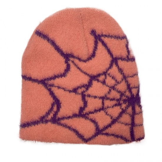 European and American Faux Mink Fur spiderweb jacquard knitted hat, trendy pullover, stylish and casual unisex hat. European and American Faux Mink Fur spiderweb jacquard knitted hat, trendy pullover, stylish and casual unisex hat.