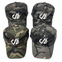 New American distressed lettered embroidered large logo camouflage baseball caps, outdoor casual sun protection caps. New American distressed lettered embroidered large logo camouflage baseball caps, outdoor casual sun protection caps.