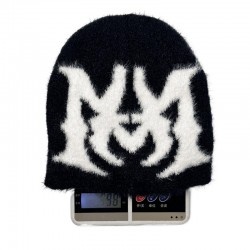 New Faux Mink Knitted Jacquard Hat, In Stock, Cross-border Bestseller Knitted Hat, European and American Trendy Hip-Hop Hat with Letters New Faux Mink Knitted Jacquard Hat, In Stock, Cross-border Bestseller Knitted Hat, European and American Trendy Hip-Hop Hat with Letters