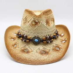 Ethnic hollow cowboy hat, a popular men's summer beach hat on Amazon AliExpress Ethnic hollow cowboy hat, a popular men's summer beach hat on Amazon AliExpress