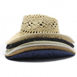 Malanhua hand-woven hollow cowboy straw hat, summer sun protection hat for men and women, Western cowboy straw hat Malanhua hand-woven hollow cowboy straw hat, summer sun protection hat for men and women, Western cowboy straw hat