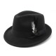 2023 new cross-border men's small hats with feathers and felt, men's jazz fedoras. 2023 new cross-border men's small hats with feathers and felt, men's jazz fedoras.