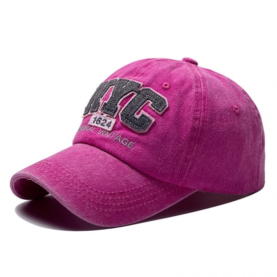 Cross-border hot-selling cotton coated embroidered baseball cap with distressed washed and patched NYC lettering for men and women's outdoor wear. Cross-border hot-selling cotton coated embroidered baseball cap with distressed washed and patched NYC lettering for men and women's outdoor wear.