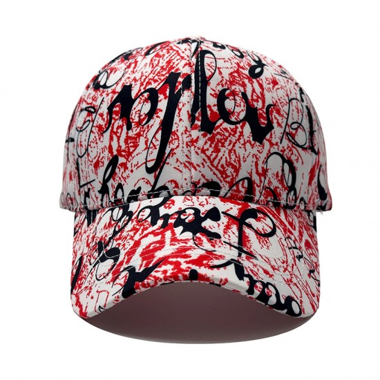 New cross-border sun hat, men's and women's personalized trendy versatile sun hat, colorful graffiti lettered baseball cap, baseball cap New cross-border sun hat, men's and women's personalized trendy versatile sun hat, colorful graffiti lettered baseball cap, baseball cap