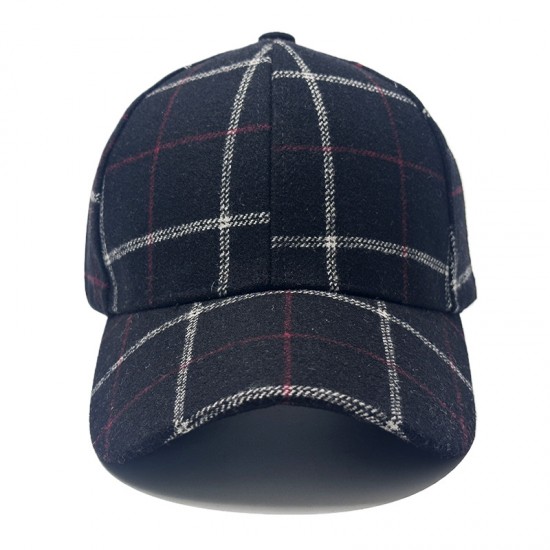 New Wool Hats for Men: Fall/Winter Sun Protection Baseball Hat, Korean Classic Plaid Hard Top Baseball Hat Trend New Wool Hats for Men: Fall/Winter Sun Protection Baseball Hat, Korean Classic Plaid Hard Top Baseball Hat Trend