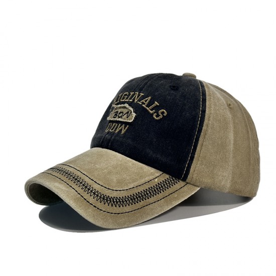 Letter Embroidered Colorblock Soft Top, Cross-Border Amazon Washable Coated Baseball Cap, Large Head Circumference Outdoor Baseball Cap Letter Embroidered Colorblock Soft Top, Cross-Border Amazon Washable Coated Baseball Cap, Large Head Circumference Outdoor Baseball Cap