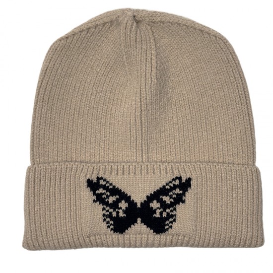 Cross-border autumn and winter Dong Jie-style butterfly beanie, versatile face-flattering small warm earmuffs for women, trendy beanie. Cross-border autumn and winter Dong Jie-style butterfly beanie, versatile face-flattering small warm earmuffs for women, trendy beanie.