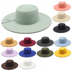 New cross-border autumn and winter woolen 9.5cm wide-brim jazz hat for men and women, with a convex and concave ring-shaped top hat New cross-border autumn and winter woolen 9.5cm wide-brim jazz hat for men and women, with a convex and concave ring-shaped top hat