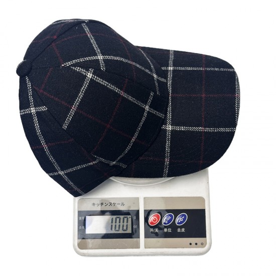 New Wool Hats for Men: Fall/Winter Sun Protection Baseball Hat, Korean Classic Plaid Hard Top Baseball Hat Trend New Wool Hats for Men: Fall/Winter Sun Protection Baseball Hat, Korean Classic Plaid Hard Top Baseball Hat Trend