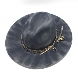 Cross-border European and American British-style hats, 9.5cm wide-brim woolen hats for men and women, autumn and winter warmth, suede jazz hats Cross-border European and American British-style hats, 9.5cm wide-brim woolen hats for men and women, autumn and winter warmth, suede jazz hats