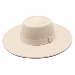 2021 new simple solid-color woolen 9.5cm brim, warm outdoor oval-shaped topper for men and women for autumn and winter 2021 new simple solid-color woolen 9.5cm brim, warm outdoor oval-shaped topper for men and women for autumn and winter