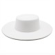 Autumn and winter new cross-border thickened men's and women's hats with 10cm brim, woolen felt flat top hats with wide brims. Autumn and winter new cross-border thickened men's and women's hats with 10cm brim, woolen felt flat top hats with wide brims.