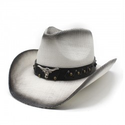 Western cowboy hat, spring and summer, horseback riding, beach, and vacation hat, hard straw hat for sun protection Western cowboy hat, spring and summer, horseback riding, beach, and vacation hat, hard straw hat for sun protection