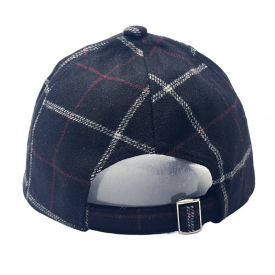 New Wool Hats for Men: Fall/Winter Sun Protection Baseball Hat, Korean Classic Plaid Hard Top Baseball Hat Trend New Wool Hats for Men: Fall/Winter Sun Protection Baseball Hat, Korean Classic Plaid Hard Top Baseball Hat Trend