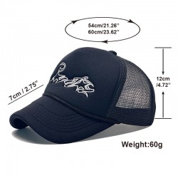 Cross-border new retro American-style embroidered lettered baseball cap, sun visor, personalized mesh trucker hat, wholesale Cross-border new retro American-style embroidered lettered baseball cap, sun visor, personalized mesh trucker hat, wholesale
