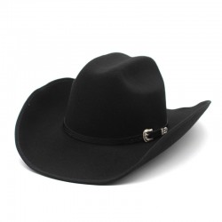 New top hat, European and American punk-style wide-brimmed hat, riding hat for men and women, western cowboy bag 9.5cm brim hat with a rolled brim New top hat, European and American punk-style wide-brimmed hat, riding hat for men and women, western cowboy bag 9.5cm brim hat with a rolled brim