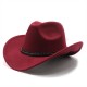 New cross-border western cowboy hat, black woolen jazz hat, ethnic autumn and winter felt hat for men and women, wide brim hat New cross-border western cowboy hat, black woolen jazz hat, ethnic autumn and winter felt hat for men and women, wide brim hat