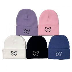 Cross-border Amazon beanie hat, a versatile, casual, bow-embroidered knitted hat for women in autumn and winter, a slim, flattering beanie. Cross-border Amazon beanie hat, a versatile, casual, bow-embroidered knitted hat for women in autumn and winter, a slim, flattering beanie.
