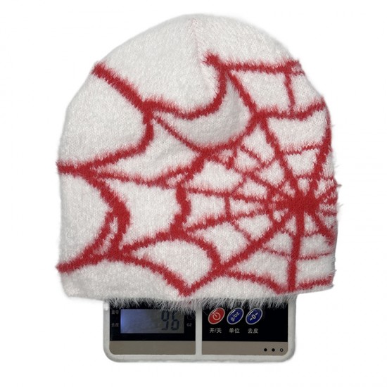 European and American Faux Mink Fur spiderweb jacquard knitted hat, trendy pullover, stylish and casual unisex hat. European and American Faux Mink Fur spiderweb jacquard knitted hat, trendy pullover, stylish and casual unisex hat.